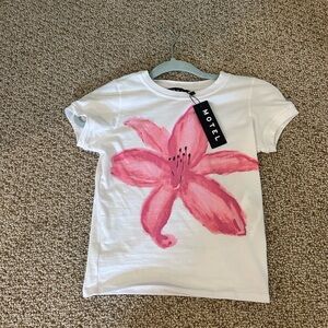 Motel Rocks Kids White and Pink Floral T-Shirt